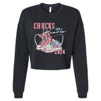 Chucks And Pearls 2024 Im With Her Kamala 2024 Cropped Pullover Crew