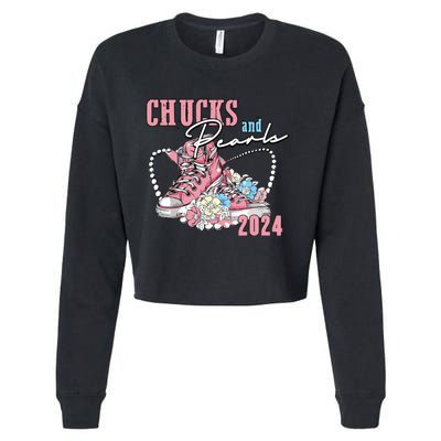 Chucks And Pearls 2024 Im With Her Kamala 2024 Cropped Pullover Crew