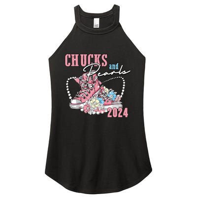 Chucks And Pearls 2024 Im With Her Kamala 2024 Women's Perfect Tri Rocker Tank