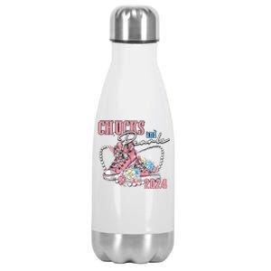 Chucks And Pearls 2024 Im With Her Kamala 2024 Stainless Steel Insulated Water Bottle