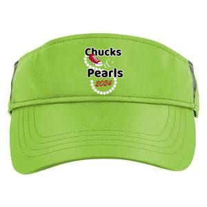 Chucks And Pearls Cute Women 2024 Gift Adult Drive Performance Visor