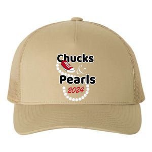 Chucks And Pearls Cute Women 2024 Gift Yupoong Adult 5-Panel Trucker Hat