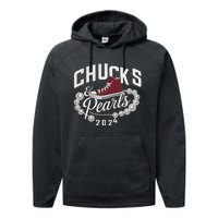 Chucks And Pearls 2024 Kamala For President Elections Merch Performance Fleece Hoodie