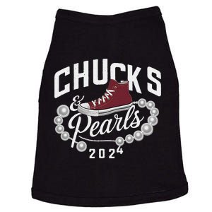 Chucks And Pearls 2024 Kamala For President Elections Merch Doggie Tank