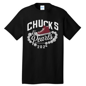 Chucks And Pearls 2024 Kamala For President Elections Merch Tall T-Shirt