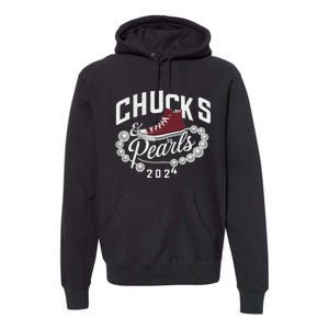 Chucks And Pearls 2024 Kamala For President Elections Merch Premium Hoodie