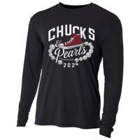 Chucks And Pearls 2024 Kamala For President Elections Merch Cooling Performance Long Sleeve Crew