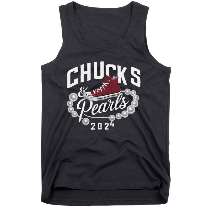 Chucks And Pearls 2024 Kamala For President Elections Merch Tank Top