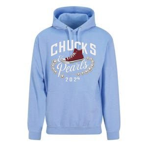 Chucks And Pearls 2024 Kamala For President Elections Merch Unisex Surf Hoodie