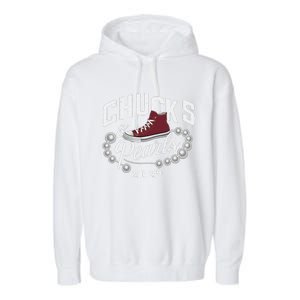 Chucks And Pearls 2024 Kamala For President Elections Merch Garment-Dyed Fleece Hoodie