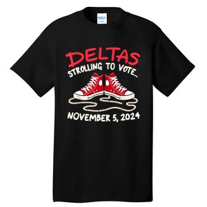 Chucks And Pearls Deltas Strolling To Vote November 5 2024 Tall T-Shirt