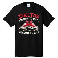 Chucks And Pearls Deltas Strolling To Vote November 5 2024 Tall T-Shirt