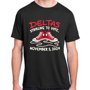 Chucks And Pearls Deltas Strolling To Vote November 5 2024 Adult ChromaSoft Performance T-Shirt