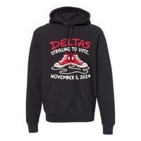 Chucks And Pearls Deltas Strolling To Vote November 5 2024 Premium Hoodie