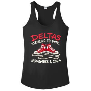 Chucks And Pearls Deltas Strolling To Vote November 5 2024 Ladies PosiCharge Competitor Racerback Tank