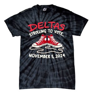 Chucks And Pearls Deltas Strolling To Vote November 5 2024 Tie-Dye T-Shirt