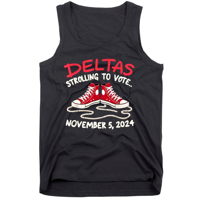 Chucks And Pearls Deltas Strolling To Vote November 5 2024 Tank Top