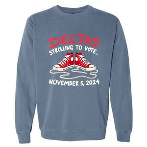 Chucks And Pearls Deltas Strolling To Vote November 5 2024 Garment-Dyed Sweatshirt