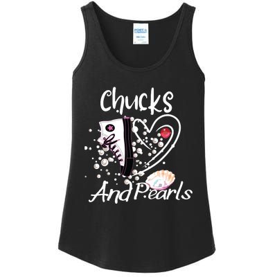 Chucks And Pearls Ladies Essential Tank