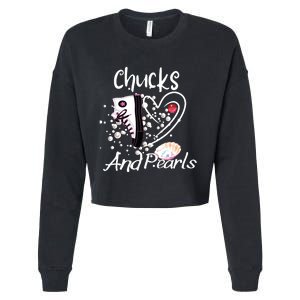 Chucks And Pearls Cropped Pullover Crew