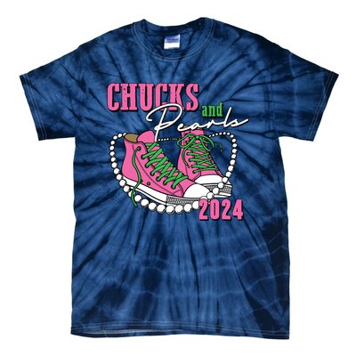 Chucks And Pearls Im With Her Kamala 2024 Tie-Dye T-Shirt