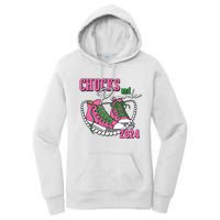 Chucks And Pearls Im With Her Kamala 2024 Women's Pullover Hoodie