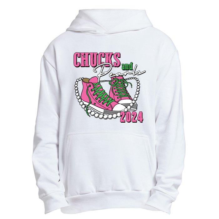 Chucks And Pearls Im With Her Kamala 2024 Urban Pullover Hoodie