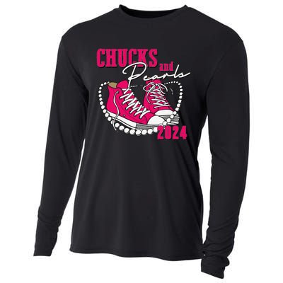 Chucks And Pearls IM With Her Kamala 2024 Cooling Performance Long Sleeve Crew