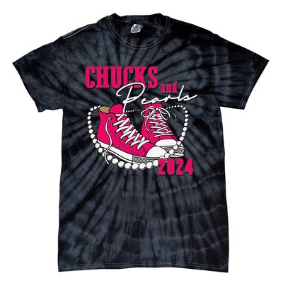 Chucks And Pearls IM With Her Kamala 2024 Tie-Dye T-Shirt