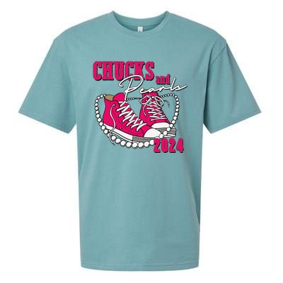 Chucks And Pearls IM With Her Kamala 2024 Sueded Cloud Jersey T-Shirt