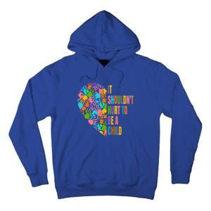 Child Abuse Prevention Month Awareness Cute Gift Funny Gift Tall Hoodie