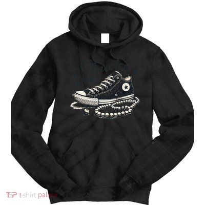 Chucks And Pearls IM With Her Kamala 2024 Retro Vintage Tie Dye Hoodie