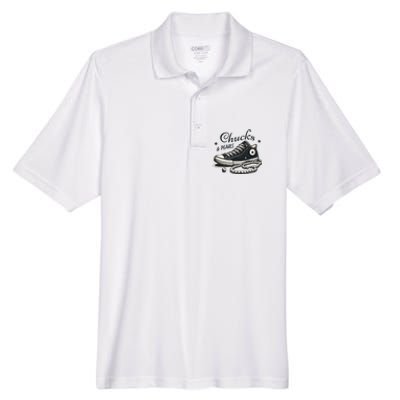 Chucks And Pearls IM With Her Kamala 2024 Retro Vintage Men's Origin Performance Pique Polo