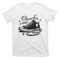 Chucks And Pearls IM With Her Kamala 2024 Retro Vintage T-Shirt