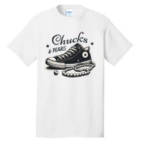 Chucks And Pearls IM With Her Kamala 2024 Retro Vintage Tall T-Shirt