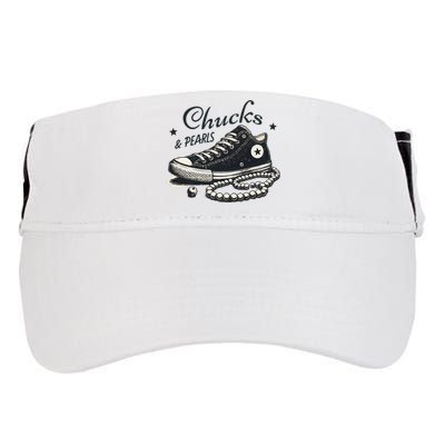 Chucks And Pearls IM With Her Kamala 2024 Retro Vintage Adult Drive Performance Visor