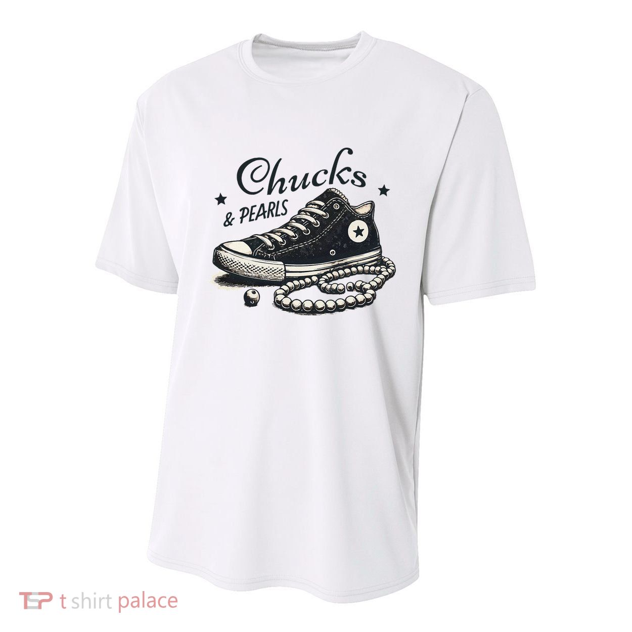 Chucks And Pearls IM With Her Kamala 2024 Retro Vintage Youth Performance Sprint T-Shirt