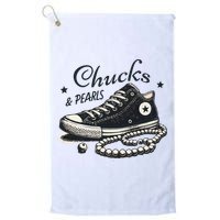 Chucks And Pearls IM With Her Kamala 2024 Retro Vintage Golf Towel
