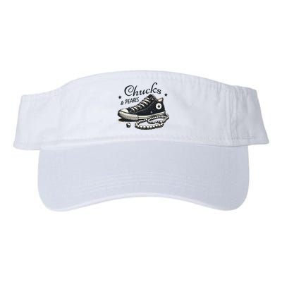 Chucks And Pearls IM With Her Kamala 2024 Retro Vintage Valucap Bio-Washed Visor