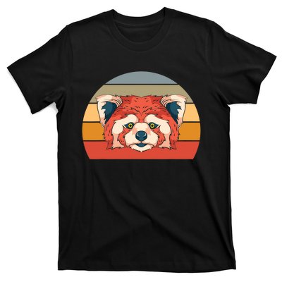 Cute Animal Panda Bear Gift Retro Red Panda T-Shirt