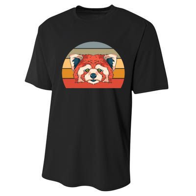 Cute Animal Panda Bear Gift Retro Red Panda Performance Sprint T-Shirt