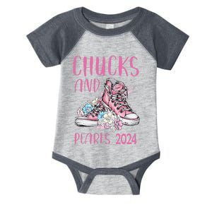 Chucks And Pearls 2024 Cute Women Gifts Infant Baby Jersey Bodysuit