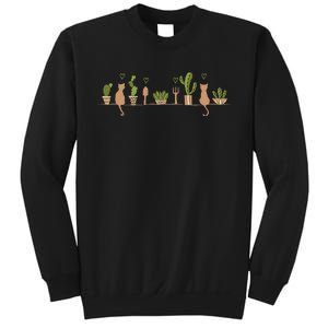 Cats And Plant Gardening Garden Cat Lover Gardener Sweatshirt