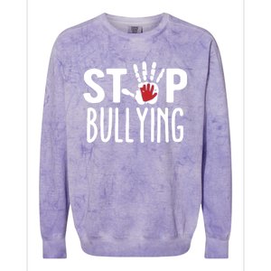 Child Abuse Prevention Month Stop Bullying Gift Colorblast Crewneck Sweatshirt