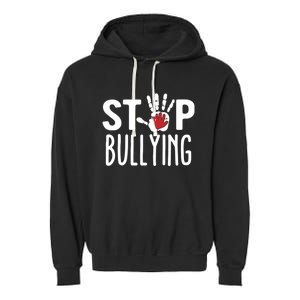 Child Abuse Prevention Month Stop Bullying Gift Garment-Dyed Fleece Hoodie