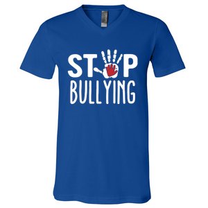 Child Abuse Prevention Month Stop Bullying Gift V-Neck T-Shirt