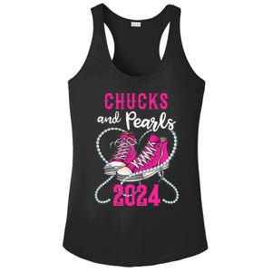 Chucks And Pearls IM With Her Kamala 2024 President Ladies PosiCharge Competitor Racerback Tank