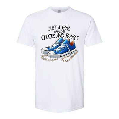 Chuck And Pearls Just A Girl Who Loves Chucks And Pearls Softstyle® CVC T-Shirt