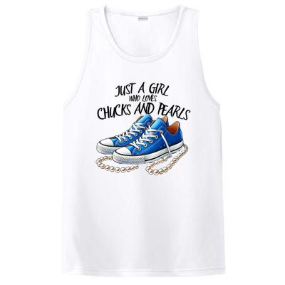 Chuck And Pearls Just A Girl Who Loves Chucks And Pearls PosiCharge Competitor Tank