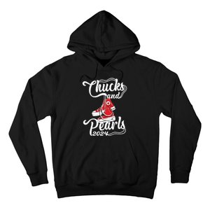 Chucks And Pearls Kamala Harris 2024 Support Hoodie